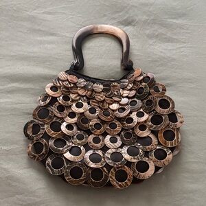 Elegant Brown Circular Purse